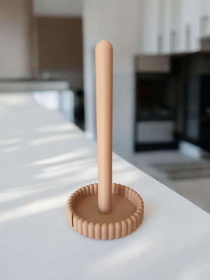 Moderne keukenrolhouder, papieren handdoekhouder, minimalistische opbergruimte voor op het aanrecht, Scandinavisch keukenaccessoire afbeelding 11