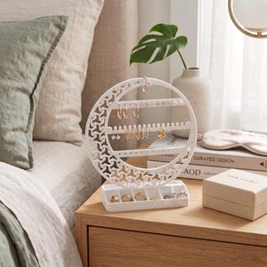 Organisateur de bijoux en forme de croissant de lune, décoration de coiffeuse céleste, support en PLA+ image 9