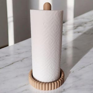 Moderne keukenrolhouder, papieren handdoekhouder, minimalistische opbergruimte voor op het aanrecht, Scandinavisch keukenaccessoire afbeelding 18