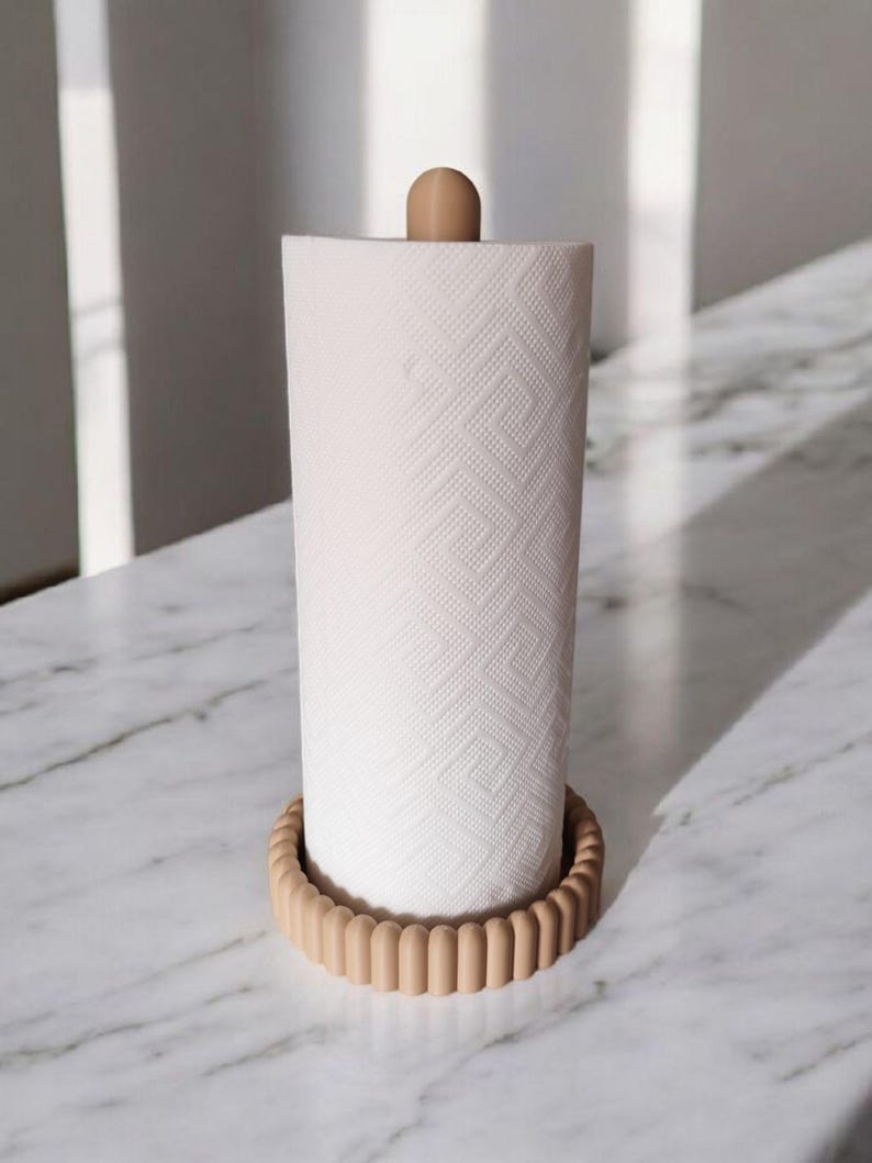Moderne keukenrolhouder, papieren handdoekhouder, minimalistische opbergruimte voor op het aanrecht, Scandinavisch keukenaccessoire afbeelding 18