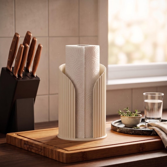 Inca Ribbed Paper Towel Holder — handmade HappyLayer homeware