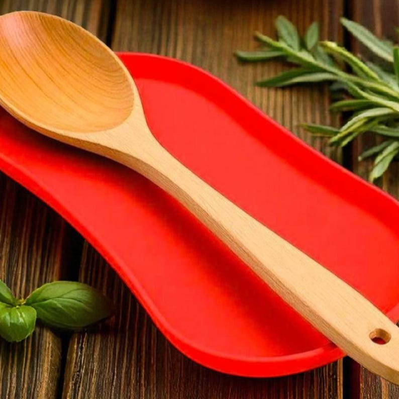 Wide Spoon Rest Tray: Marble-Effect Spatula Holder — texture detail, 3D printed home decor made in Malta