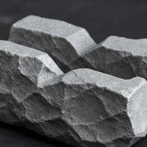 Rock-Style Business Card Holder: Modern Reception Desk Display — close-up detail, 3D printed home decor made in Malta
