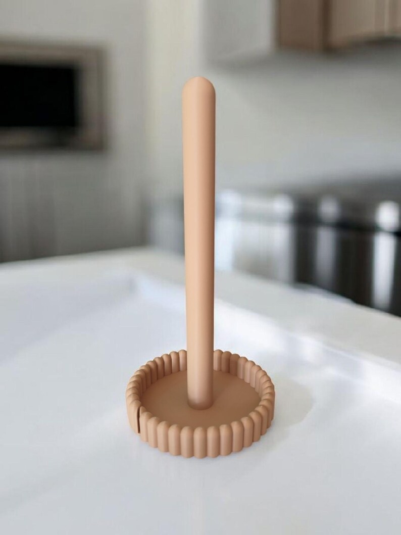 Moderne keukenrolhouder, papieren handdoekhouder, minimalistische opbergruimte voor op het aanrecht, Scandinavisch keukenaccessoire afbeelding 9