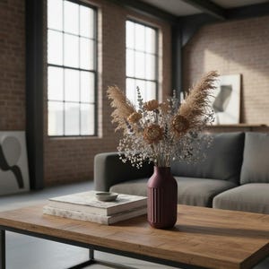 Industrial Design Two-Tone Minimalist Vase, Modern Contemporary Home Decor image 5