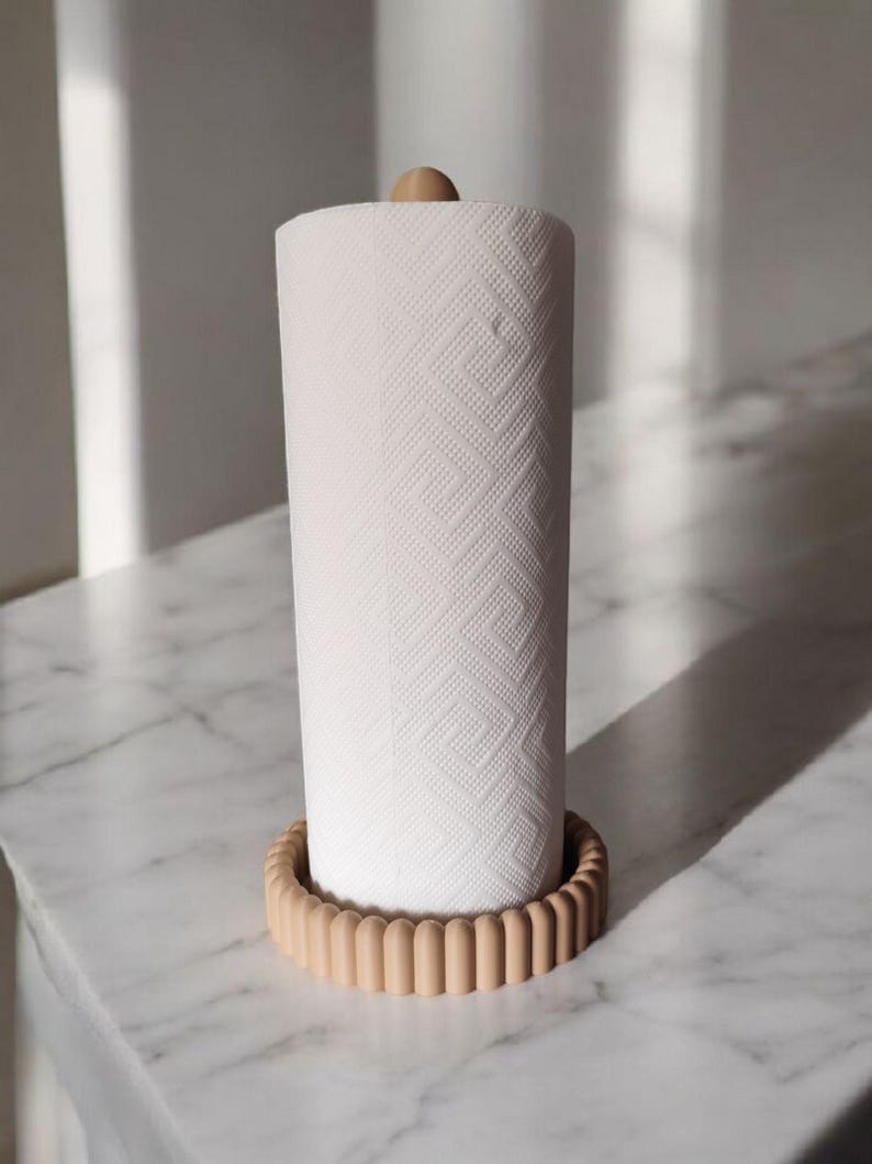 Moderne keukenrolhouder, papieren handdoekhouder, minimalistische opbergruimte voor op het aanrecht, Scandinavisch keukenaccessoire afbeelding 14