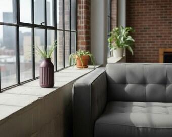 Industrial Design Two-Tone Minimalist Vase, Modern Contemporary Home Decor