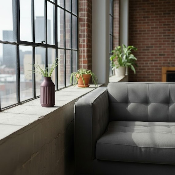Industrial Design Two-Tone Minimalist Vase — handmade HappyLayer homeware