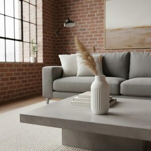 Industrial Design Two-Tone Minimalist Vase, Modern Contemporary Home Decor image 10