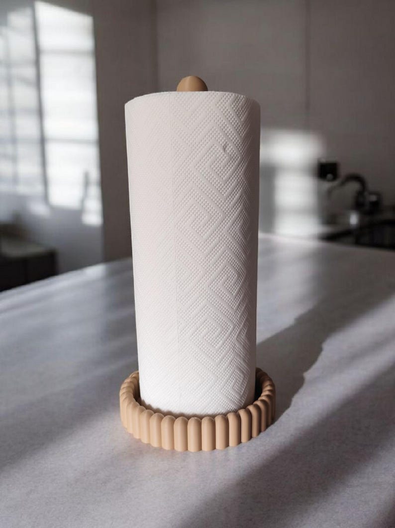 Moderne keukenrolhouder, papieren handdoekhouder, minimalistische opbergruimte voor op het aanrecht, Scandinavisch keukenaccessoire afbeelding 13