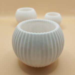 Modern LED Tea Light Holder, Minimalist Table Ornament, Cast-Style Decor image 3