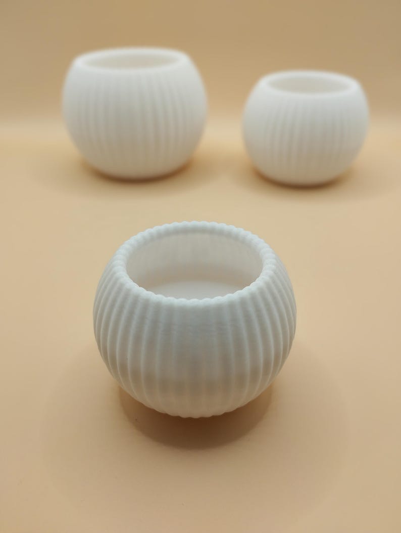 Modern LED Tea Light Holder, Minimalist Table Ornament, Cast-Style Decor image 4