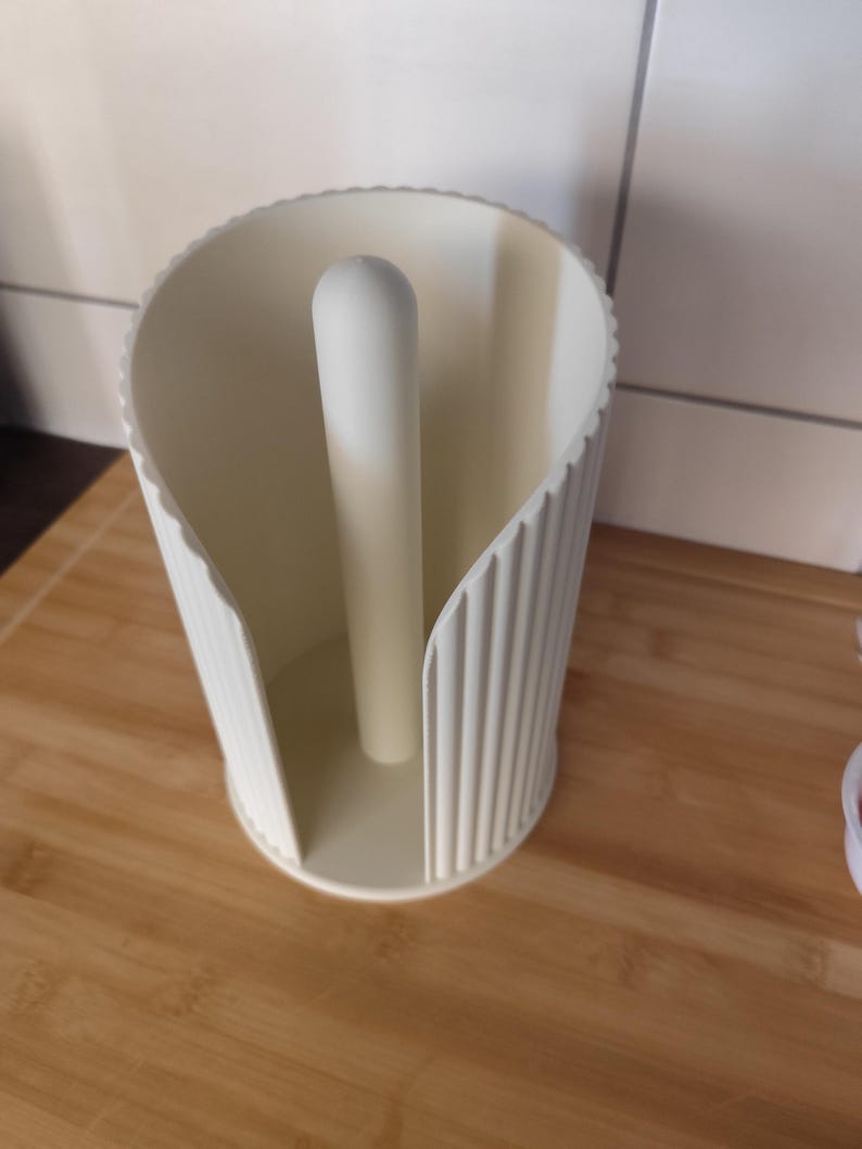 Porte-rouleau de papier essuie-tout côtelé Inca, support de comptoir moderne pour la cuisine, décoration minimaliste image 8