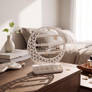 Organisateur de bijoux en forme de croissant de lune, décoration de coiffeuse céleste, support en PLA+ image 10
