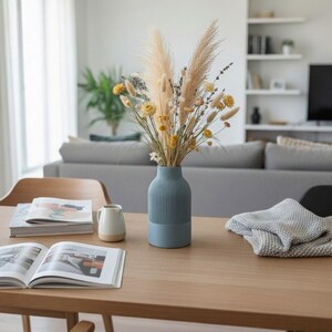 Japandi Two-Tone Minimalist Vase, Scandinavian Japanese Home Decor image 12