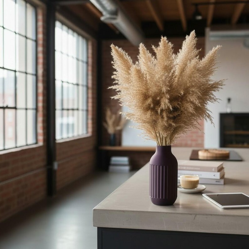 Industrial Design Two-Tone Minimalist Vase, Modern Contemporary Home Decor image 9