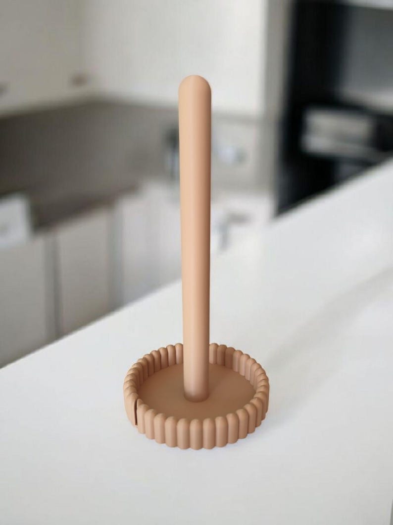 Moderne keukenrolhouder, papieren handdoekhouder, minimalistische opbergruimte voor op het aanrecht, Scandinavisch keukenaccessoire afbeelding 7