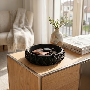 Basket-Style Key Tray, Modern Entryway Organizer for Keys and Wallet, Minimalist Hallway Storage Dish image 4