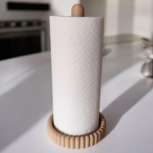 Moderne keukenrolhouder, papieren handdoekhouder, minimalistische opbergruimte voor op het aanrecht, Scandinavisch keukenaccessoire afbeelding 19