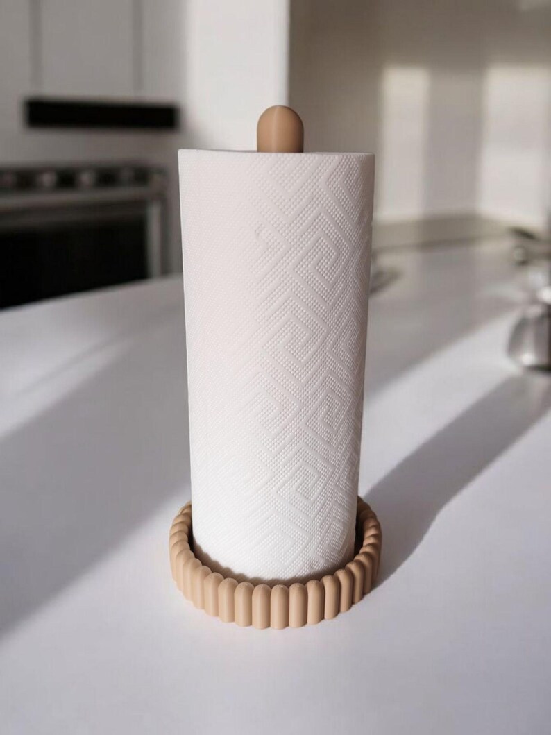 Moderne keukenrolhouder, papieren handdoekhouder, minimalistische opbergruimte voor op het aanrecht, Scandinavisch keukenaccessoire afbeelding 19