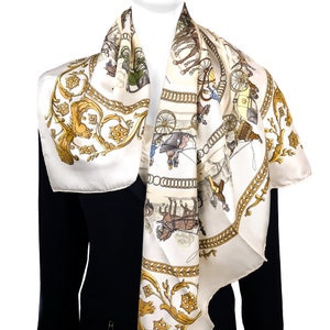 Forêt Longchamp Silk scarf 50 Ecru - Silk (50561SOI037)