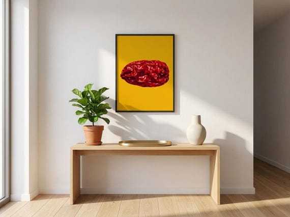 Dried Chili Print – Pop Art Kitchen Decor Red Pepper Photo (Digital Download)