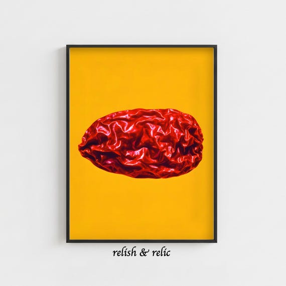 Dried Chili Print – Pop Art Kitchen Decor Red Pepper Photo (Digital Download)