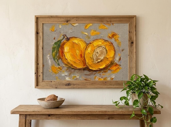 Mango Oil Painting Print Vibrant Kitchen Wall Art Digital Download