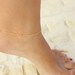 Dainty anklet - Beaded Anklet, ankle bracelet,Satellite,Simple Delicate Anklet,gold ankle bracelet,delicate anklet