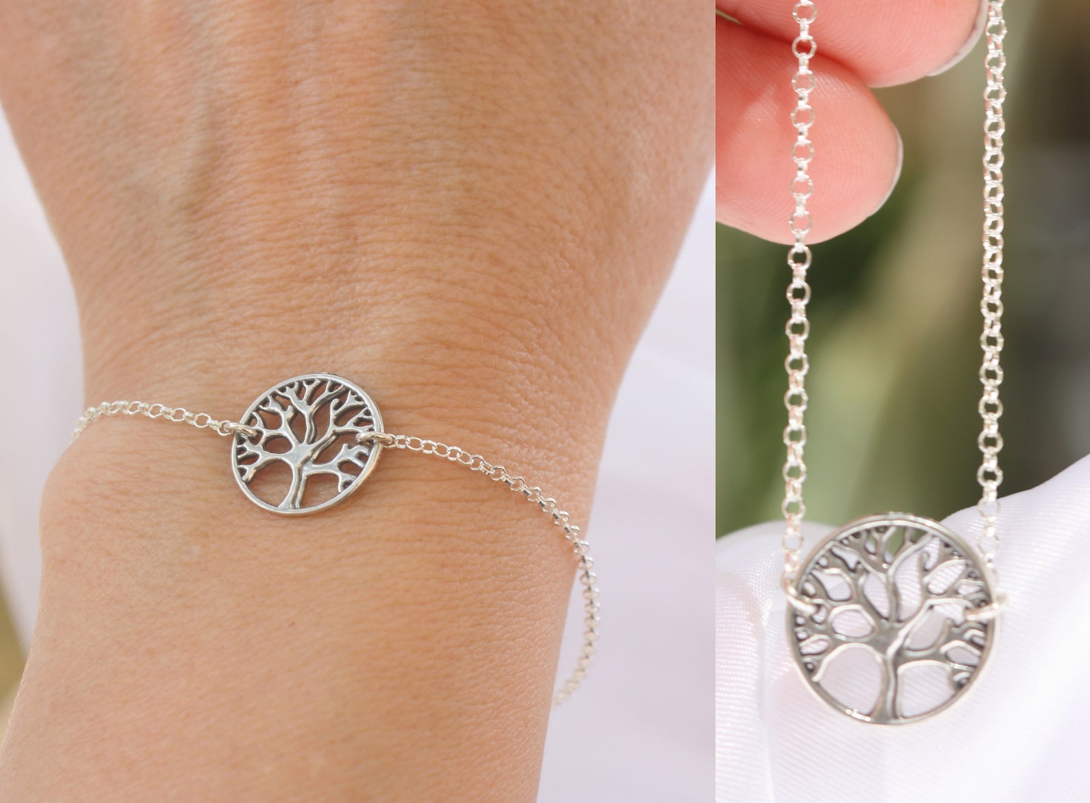 Tree of Life Bracelet 14k Gold Filled Sterling Silver Tree Etsy