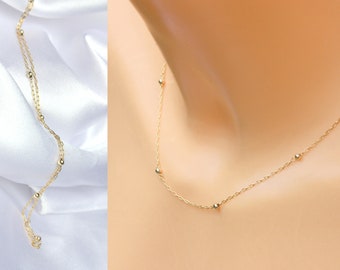 Gold Necklace Dainty Thin Gold Chain 