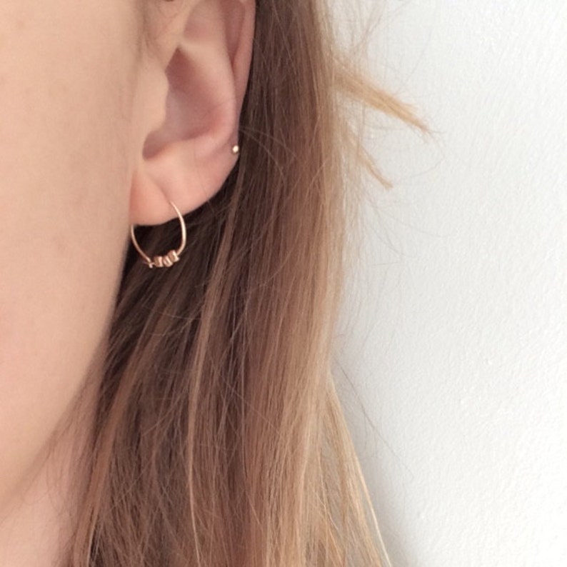 Gold Earrings Thin GOLD Hoops Tiny Gold Filled Hoops Etsy