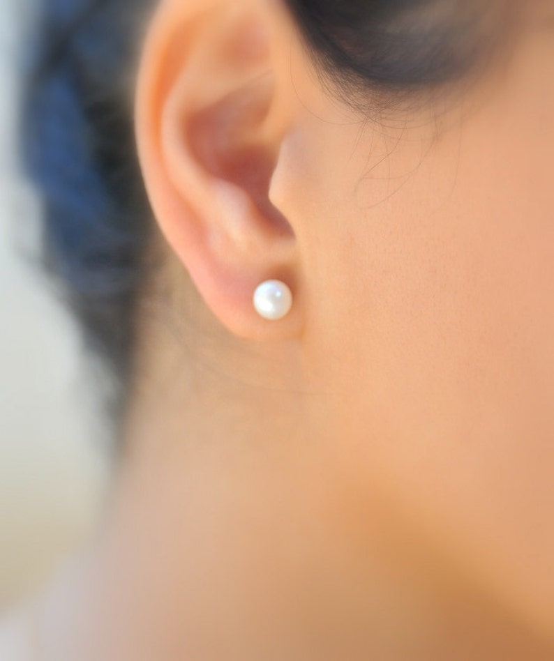Pearl Stud Earrings Pearl and gold stud earrings Freshwater Pearl Post Earrings ball earrings,stud earrings post earrings
