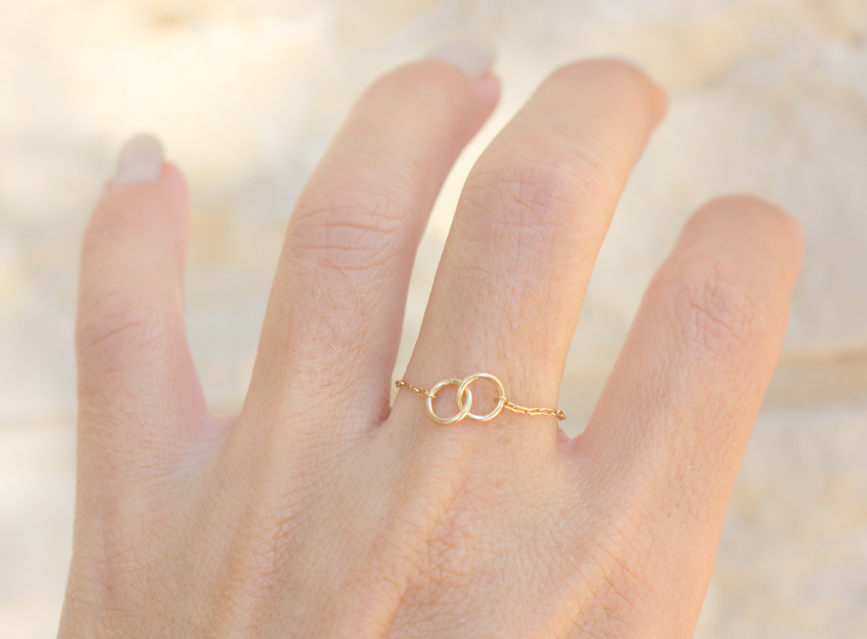 Sister Rings for 2 14k Gold Filled Chain With Infinity Etsy India
