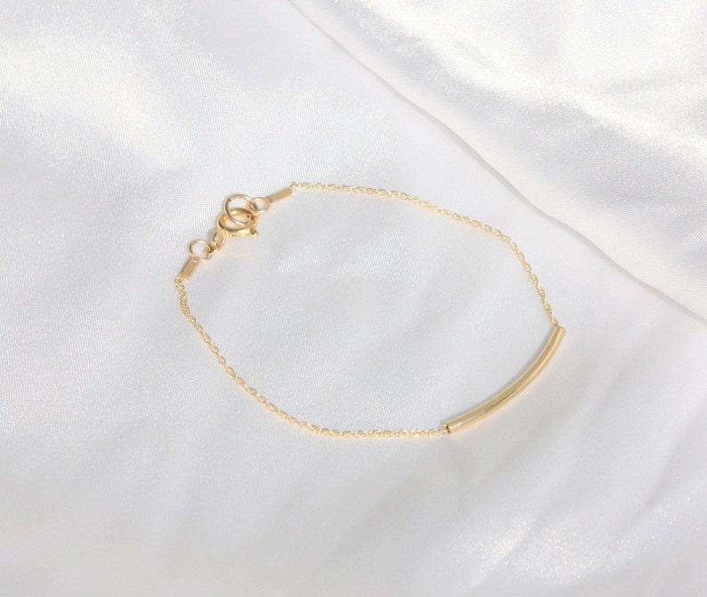 Dainty Bracelet Set Set of 2 Gold Bracelets Thin Gold Etsy