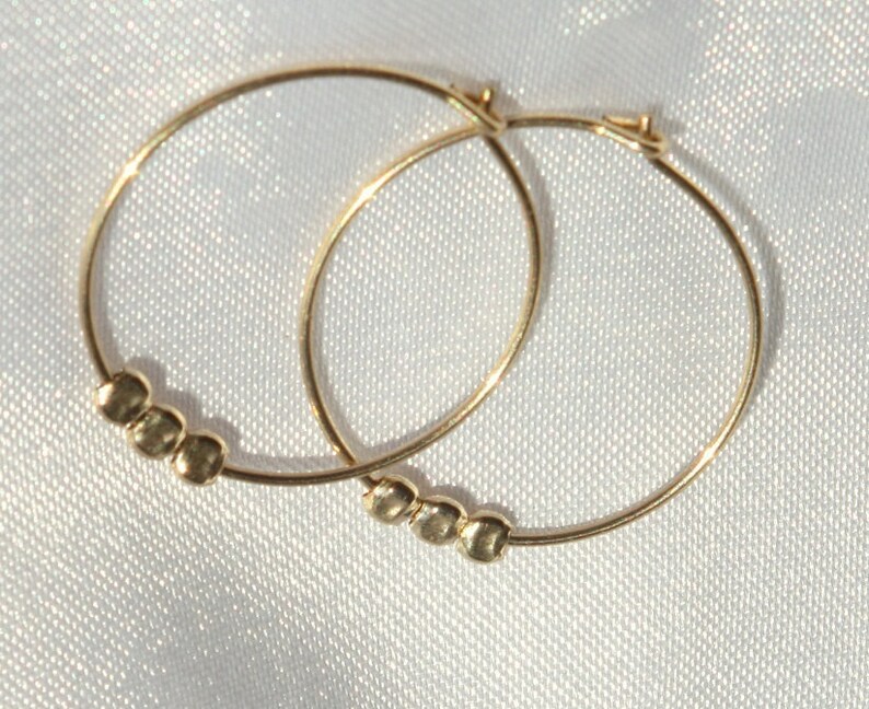 Gold Earrings Thin GOLD Hoops Tiny Gold Filled Hoops Etsy