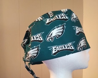 Eagles scrub cap with ties