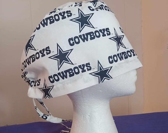 White Cowboy scrub cap