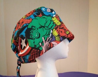 Marvel multi scrub cap with ties