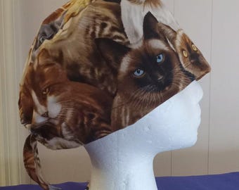 Cat scrub cap