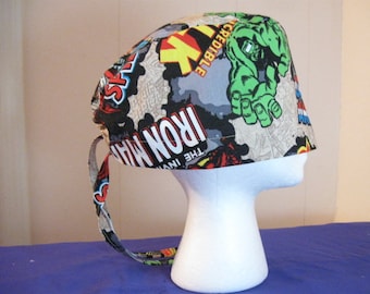 Marvel multi scrub cap with ties