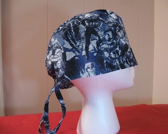 Marvel scrub cap with tie