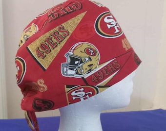 49ers red scrub cap