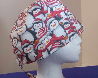 Snowman scrub cap