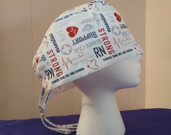 Nurse Hero scrub cap with ties