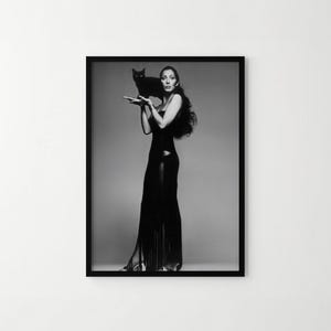 Cher With Black Cat