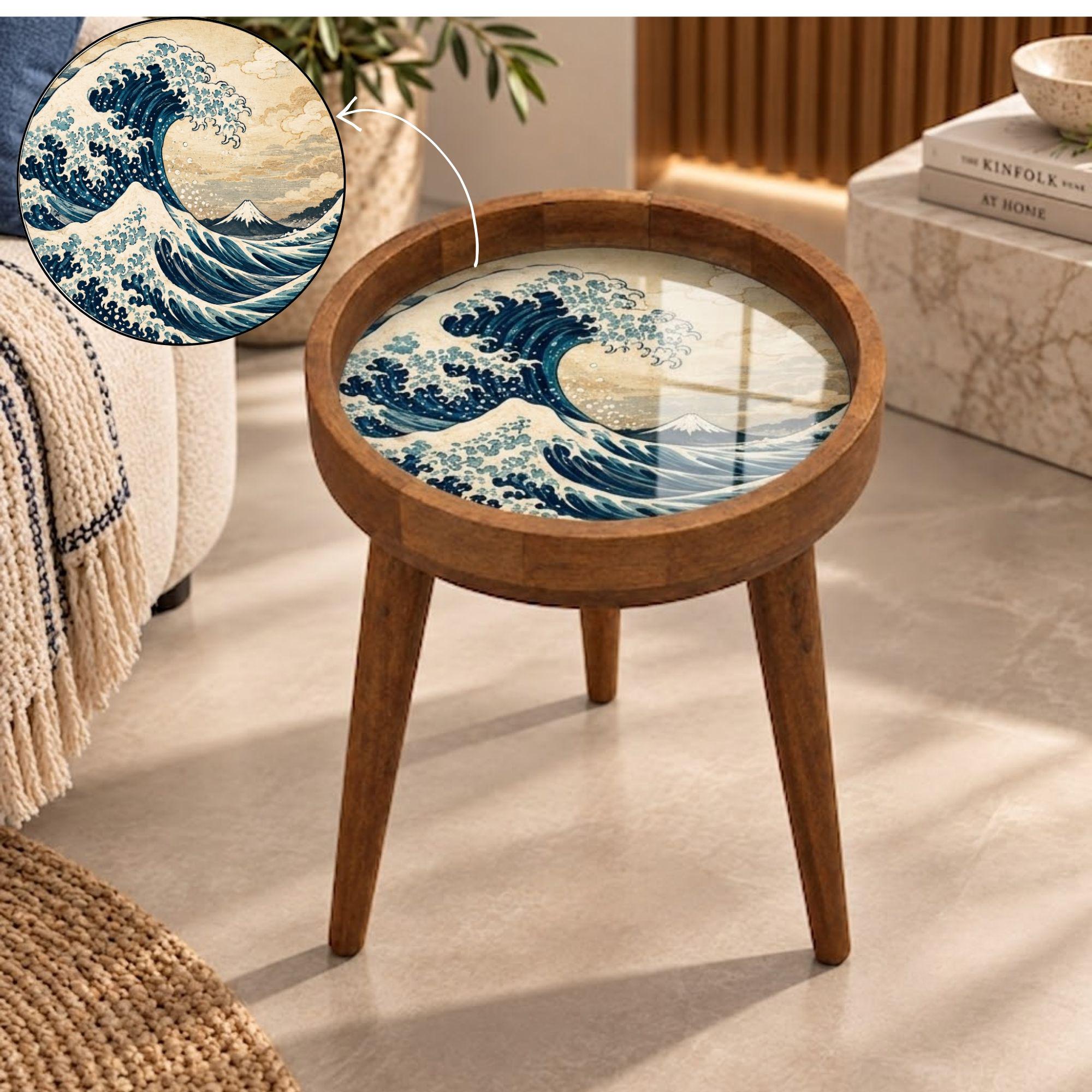 Blue Lacquer Side Table - Etsy