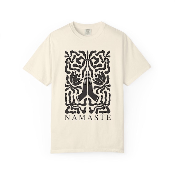 Namaste Shirt Unisex Fit Meditation Tee With Lotus Flowers