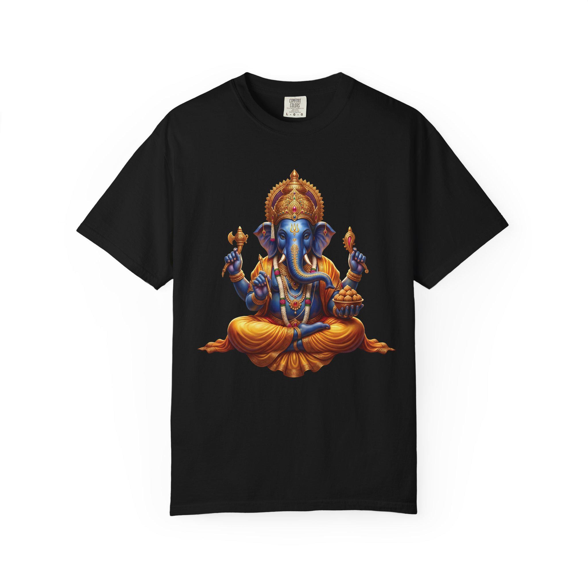 Ganesha T-Shirt Hindu Deity Hindu Elephant God Tee Gift for Yogi Meditation (AI)