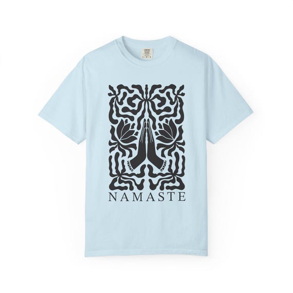 Namaste Shirt Unisex Fit Meditation Tee With Lotus Flowers